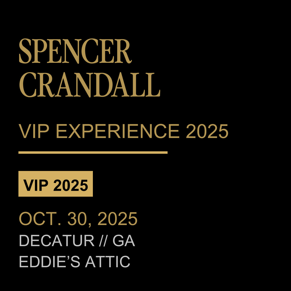 MEET + GREET EXPERIENCE | 10/30/25 - Decatur, GA