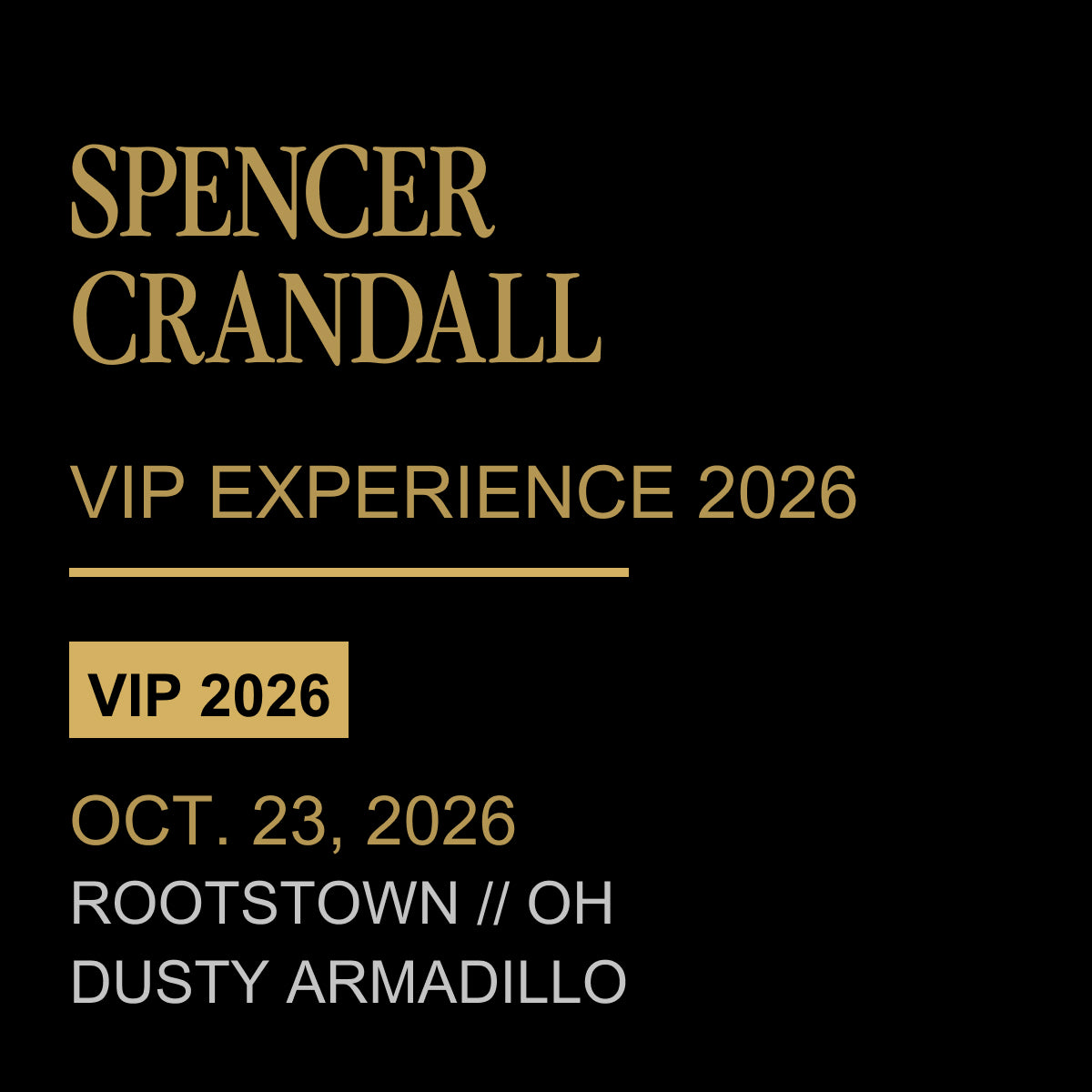 MEET + GREET EXPERIENCE | 10/23/26 - Rootstown, OH